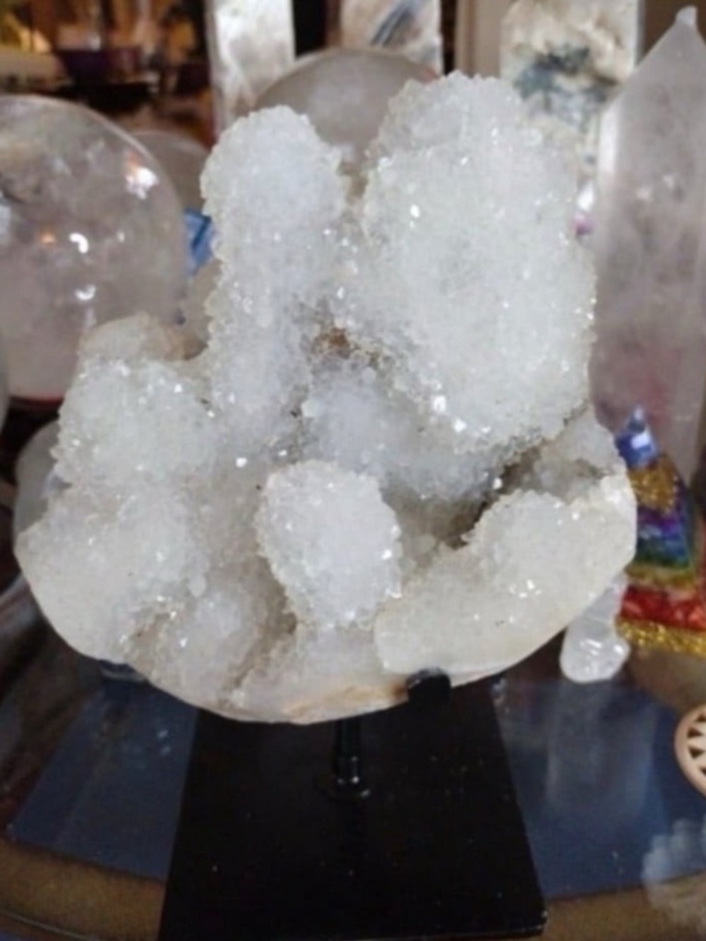 Natural White Quartz stalactite specimen